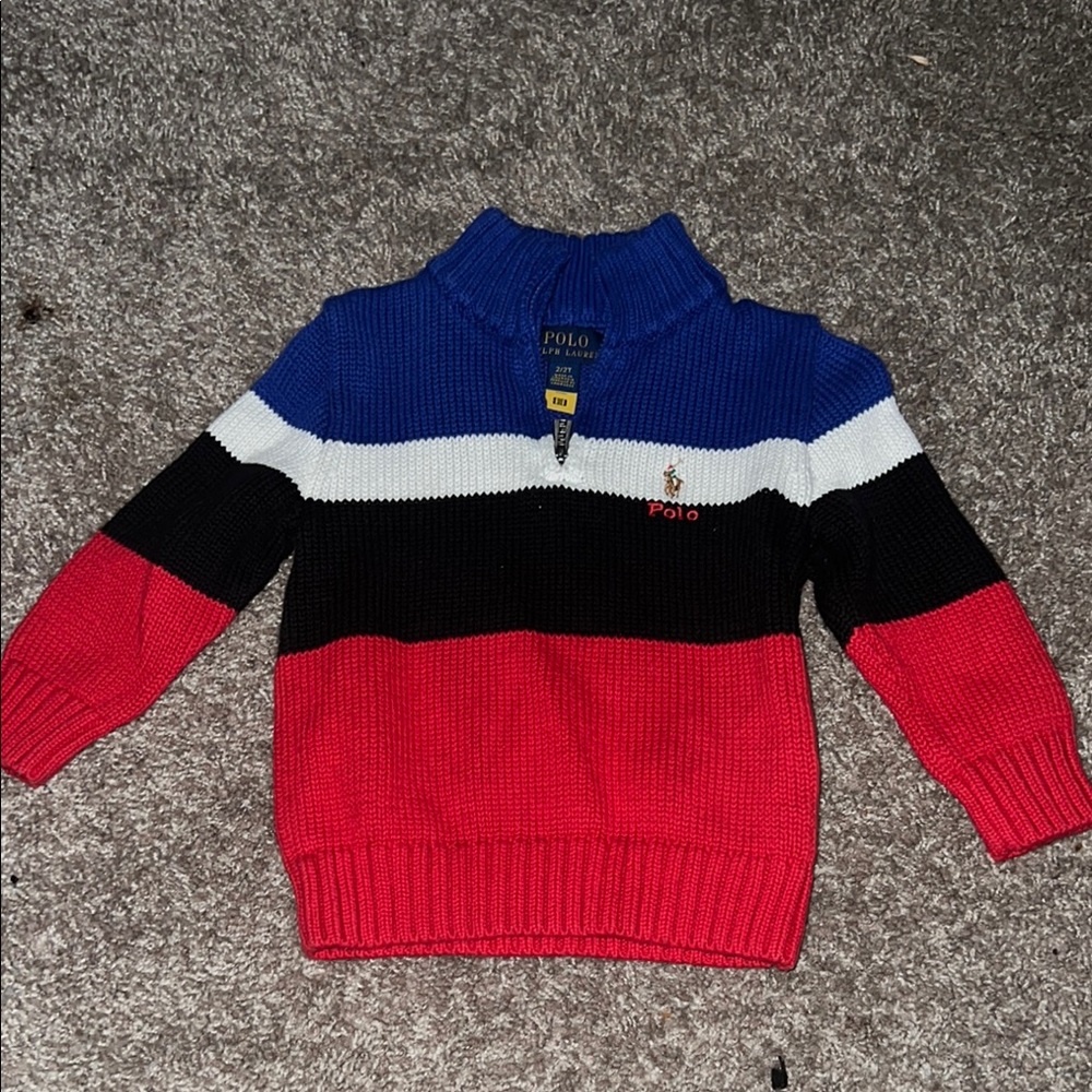 Polo by Ralph Lauren Men's Colorblock Sweater - Blue, Black, Red